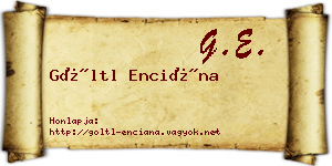 Göltl Enciána névjegykártya